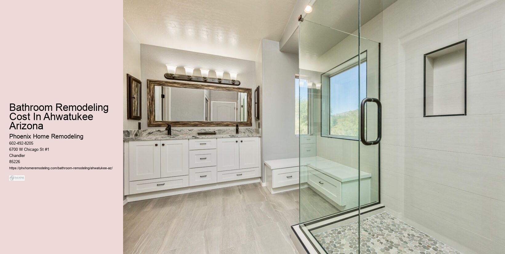 Bathroom Remodeling Cost In Ahwatukee Arizona